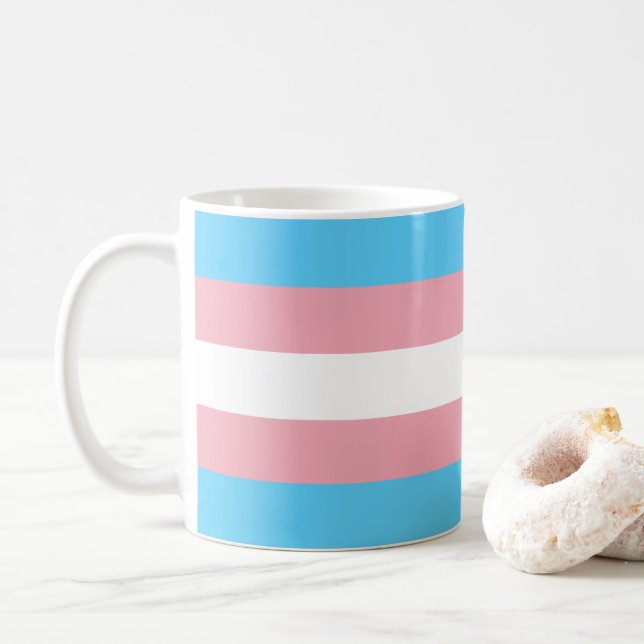 Mug Indicateur de fierté transgenre (Avec donut)