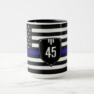 Mug Indicateur de la ligne bleue mince