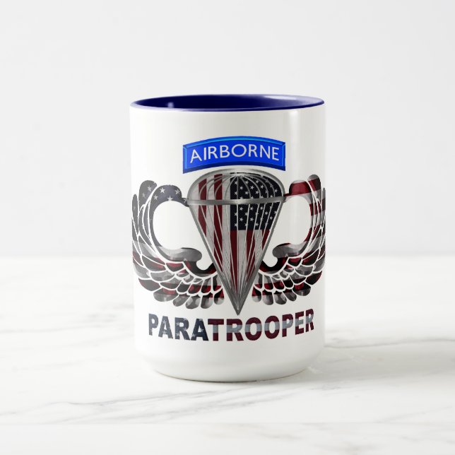 Mug Indicateur de parachutisme aéroporté américain sur (Centre)