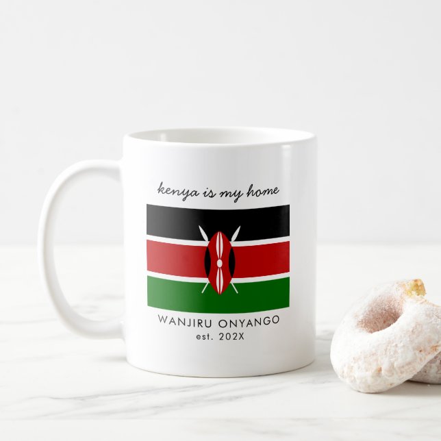 Mug Indicateur Kenya personnalisé (Avec donut)