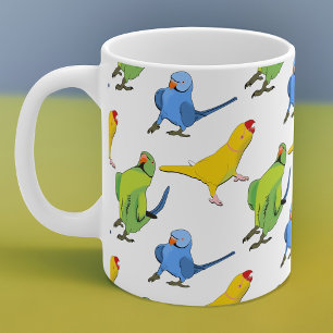 Mug Indien Ringneck Parrot Motif Jouant Animaux de com