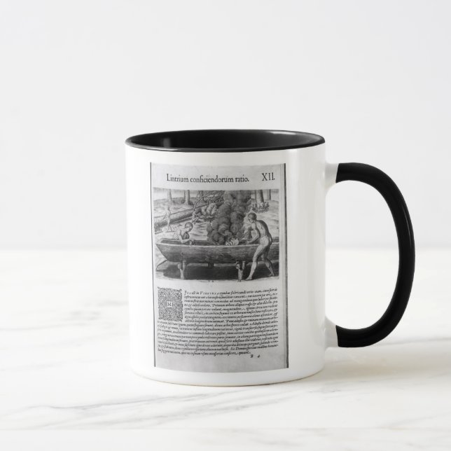 Mug Indiens de la Virginie faisant des bateaux de (Droite)