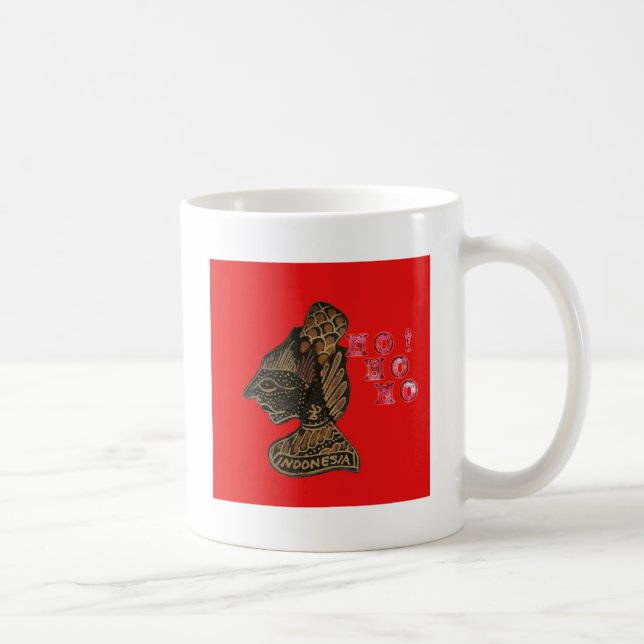 Mug Indonesi Shadow Puppet Hohoho Design sur toile rou (Droite)