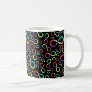 Mug Infini Neurodiversity d'arc-en-ciel d'autisme