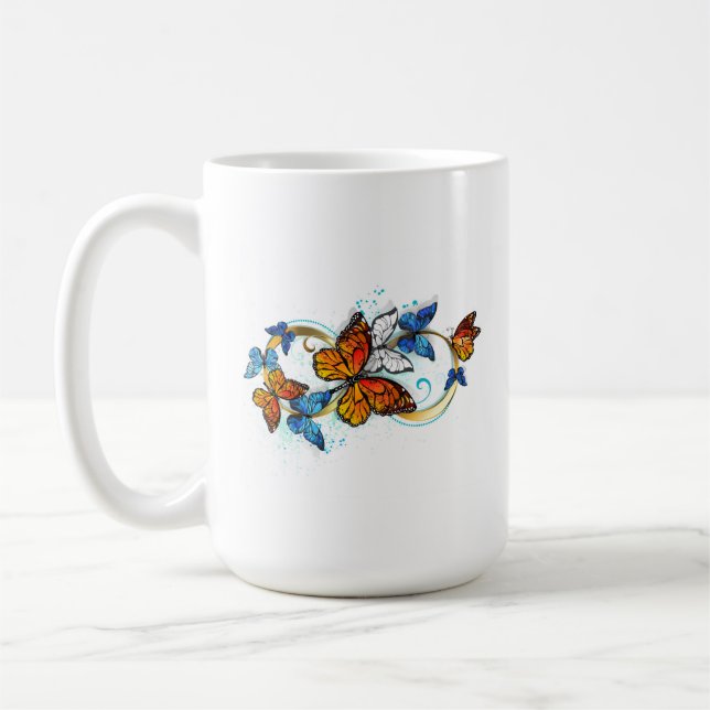 Mug Infinité de papillons monarques (Gauche)