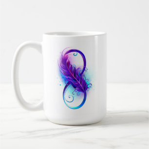 Mug Infinity with purple feather