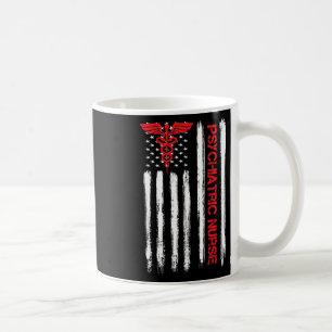 Mug Infirmière Américaine Drapeau Rn Santé Mentale Psy