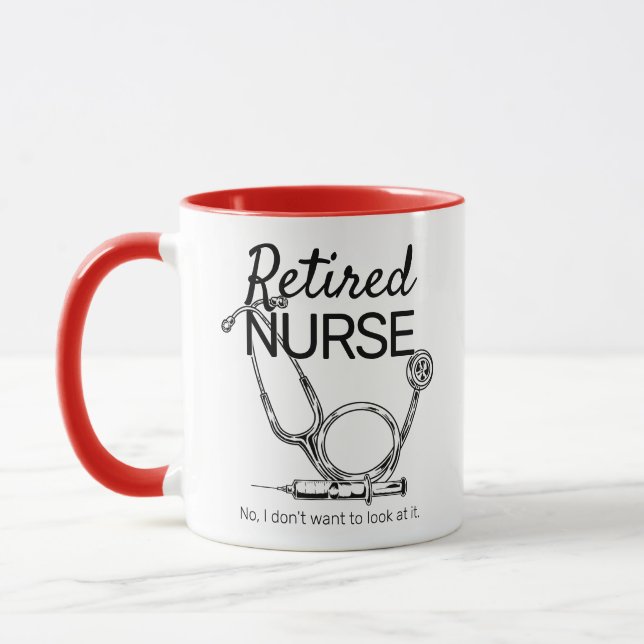 Mug Infirmière amusante Retraite Médicale à la retrait (Gauche)