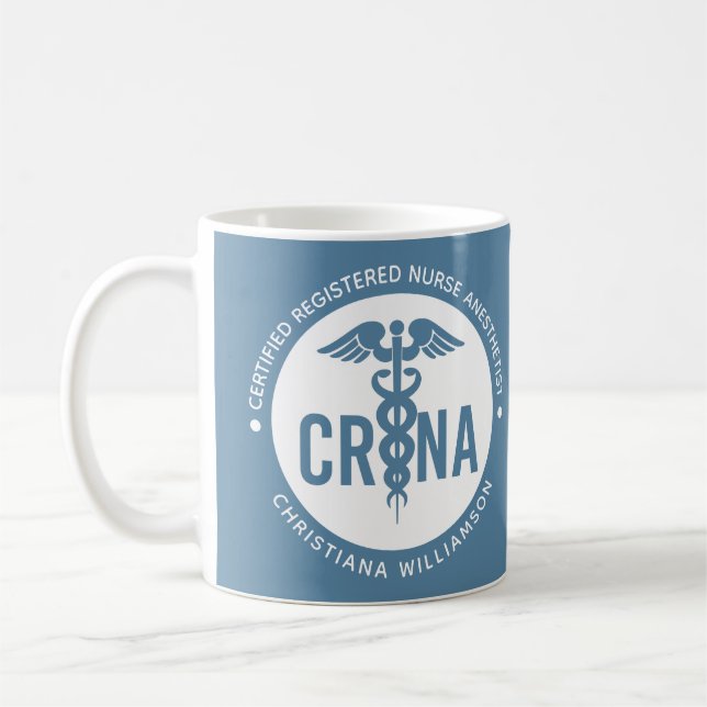 Mug Infirmière anesthésiste certifiée CRNA personnalis (Gauche)