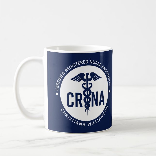Mug Infirmière anesthésiste certifiée CRNA personnalis (Gauche)