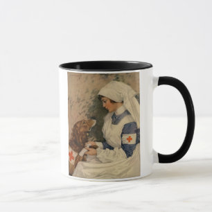 Mug Infirmière avec le golden retriever 1917 WW1