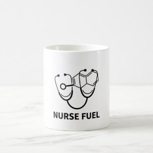 Mug Infirmière Carburant Caféine Molécule Stéthoscope