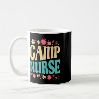 Mug Infirmière de camp tenue florale été camping infir