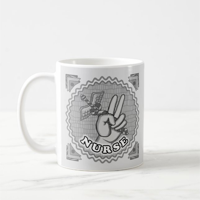 Mug Infirmière de Peace caduceus (Gauche)