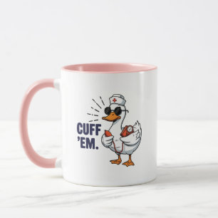 Mug Infirmière drôle d'oie menottée Infirmière d'oie d