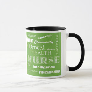 Mug Infirmière en santé mentale - Attributs/Green