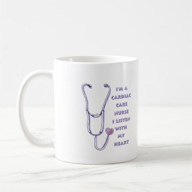 Mug Infirmière en soins cardiaques du cœur  (Gauche)