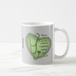 Mug Infirmière en soins cardiaques Green Heart
