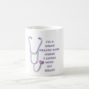 Mug Infirmière en soins de santé à domicile Cœur
