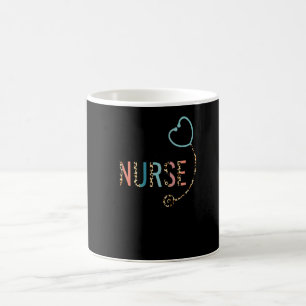 Mug Infirmière en soins intensifs Stéthoscope léopard