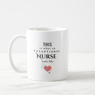 Mug Infirmière exceptionnelle Nom personnalisé Appréci