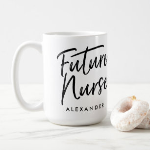 Mug Infirmière future manuscrite (Votre Nom)