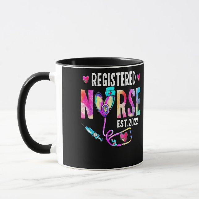 Mug Infirmière inscrite Est. 2022 Infirmière infirmièr (Gauche)