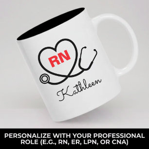 Mug infirmière personnalisé Cadeau monogrammé Infi