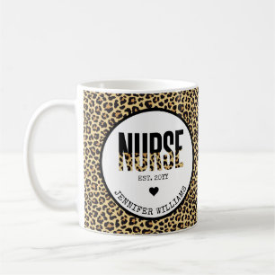 Mug Infirmière personnalisée Est Cheetah RN Graduati