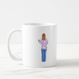 Mug Infirmière personnalisée (Infirmière roussaillée) 