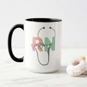 Mug Infirmière personnalisée Retro Personnalisé Nom RN