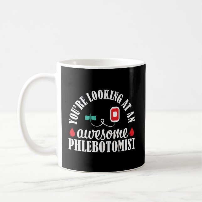 Mug Infirmière Phlebotomiste Awesome Technicien en phl (Gauche)