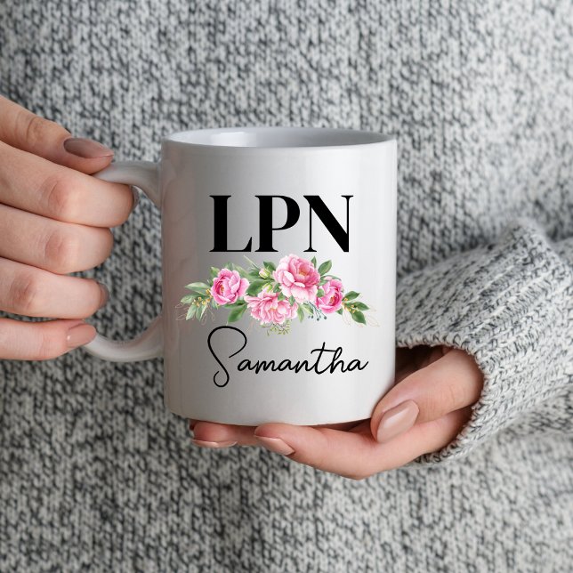 Mug Infirmière pratique autorisée par le LPN Femmes Ét (Créateur téléchargé)