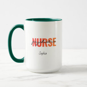 Mug Infirmière psychiatrique personnalisée Nom
