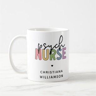 Mug Infirmière psychique de nom personnalisé Infirmi