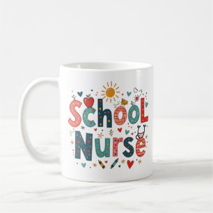 Mug Infirmière Scolaire Fantaisiste – Nom Personnalisé
