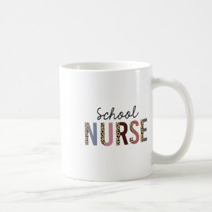 Mug Infirmière scolaire léopard imprimé soins infirmie