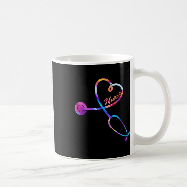 Mug Infirmière Stethoscope Heartbeat Ekg Infirmière Gr (Droite)