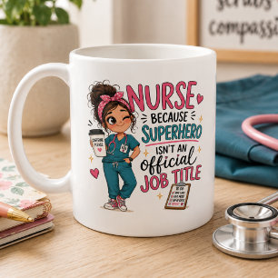 Mug Infirmière Super-héroïne Fantaisiste