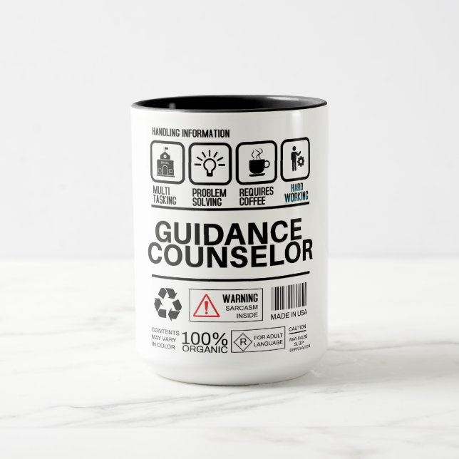 Mug Information amusante du conseiller en orientation  (Centre)