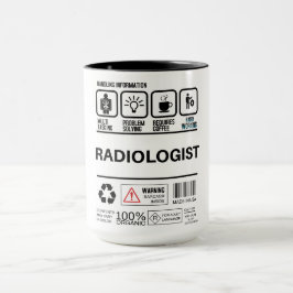 Mug Informations amusantes de traitement radiologiste