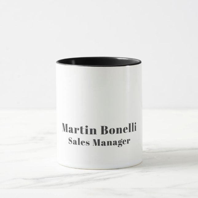 Mug Informations de nom propre classique professionnel (Centre)