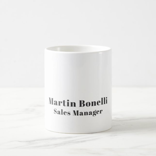 Mug Informations de nom propre classique professionnel (Centre)
