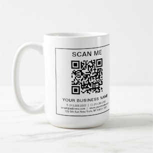 Mug Informations minimalistes sur le code QR de l'entr