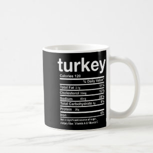 Mug Informations nutritionnelles sur la dinde Funny Th