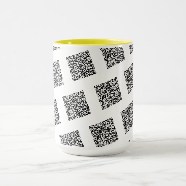 Mug Informations personnalisées d'analyse de code QR V (Centre)