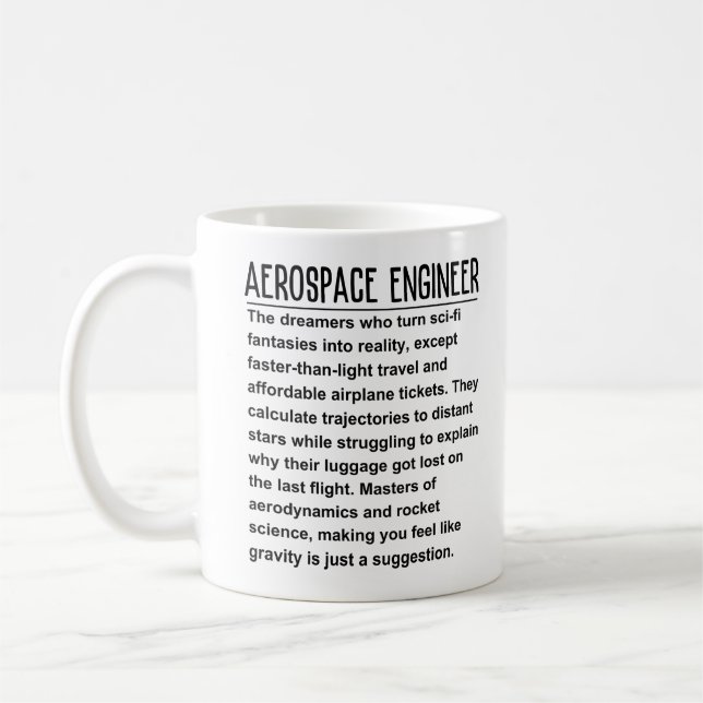 Mug Ingénieur aérospatial (Gauche)