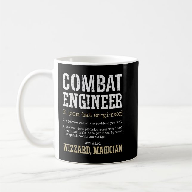 Mug Ingénieur de combat Terme du dictionnaire d'ingéni (Gauche)