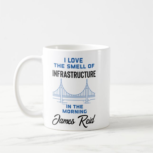 Mug Ingénieur de pont de génie civil amusant (Gauche)