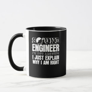Mug Ingénieur du son Joke Technicien en ingénierie a